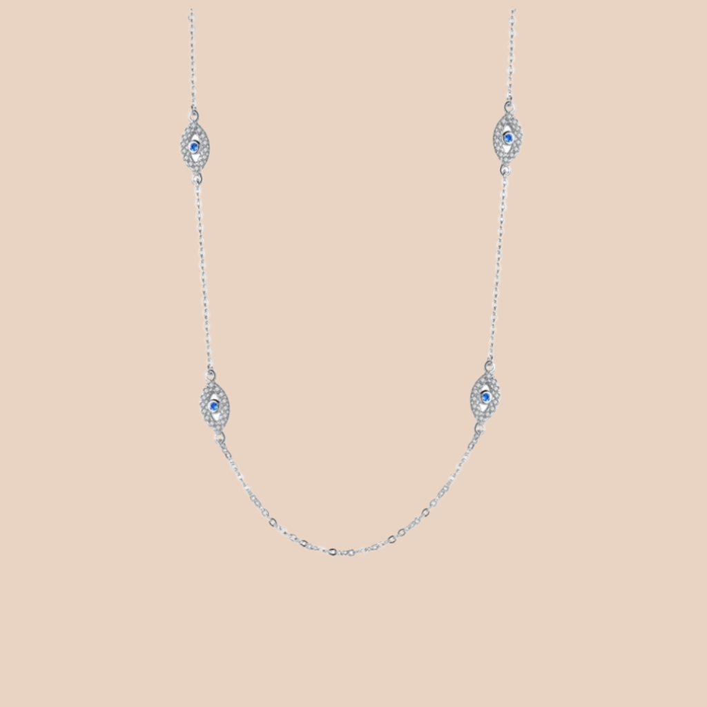 Judi Chain Eye Necklace Silver