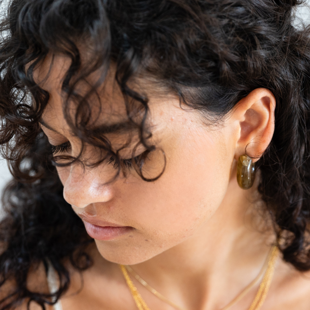 Emmy Resin Earrings Brown