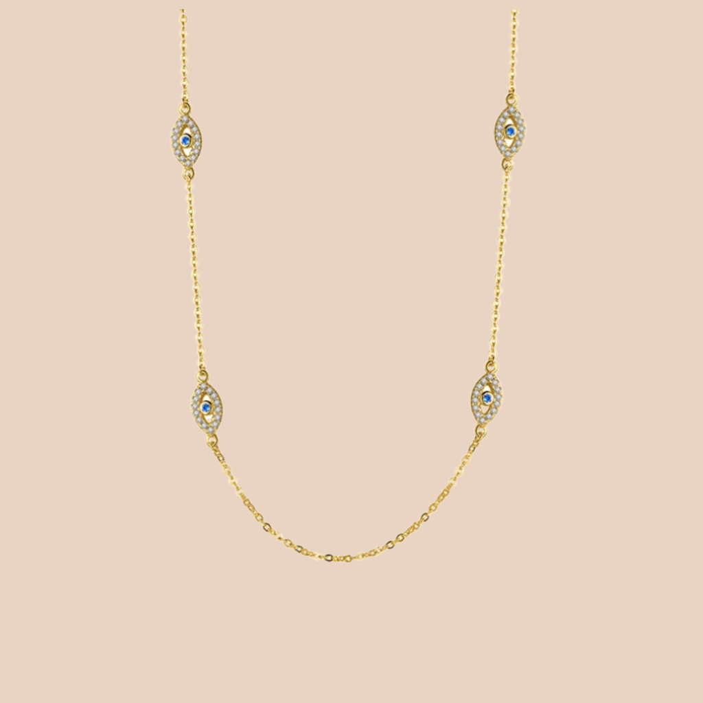 Judi Chain Eye Necklace Gold