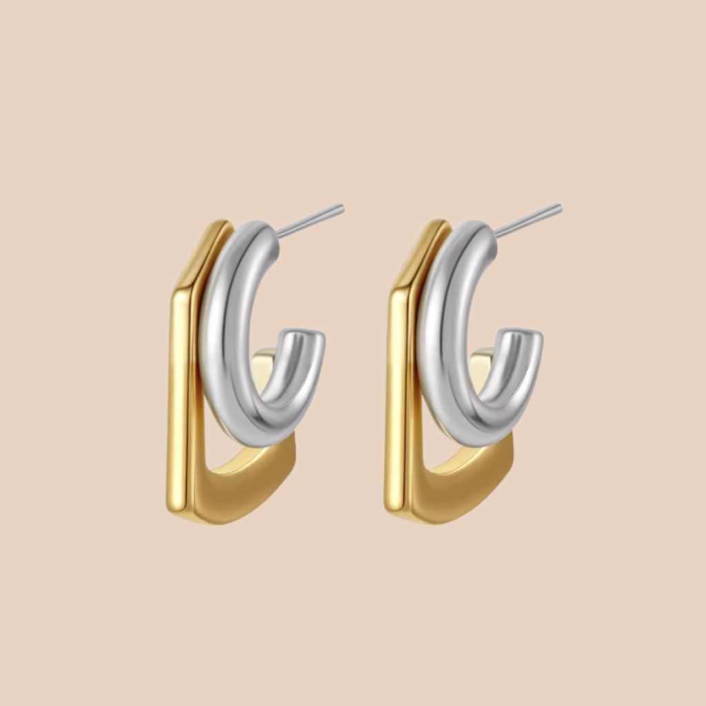 Elodie Mixed Metal Hoops