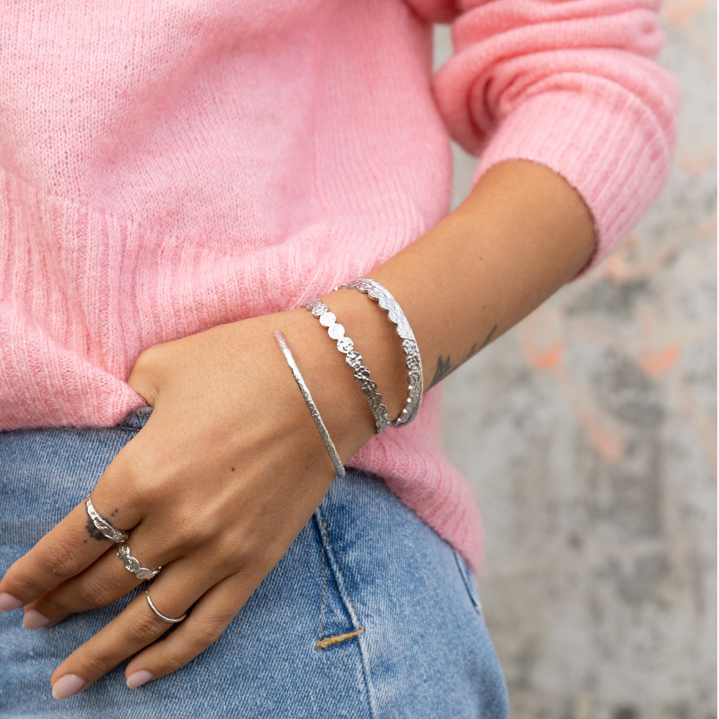 Crush Tia Bangle Silver