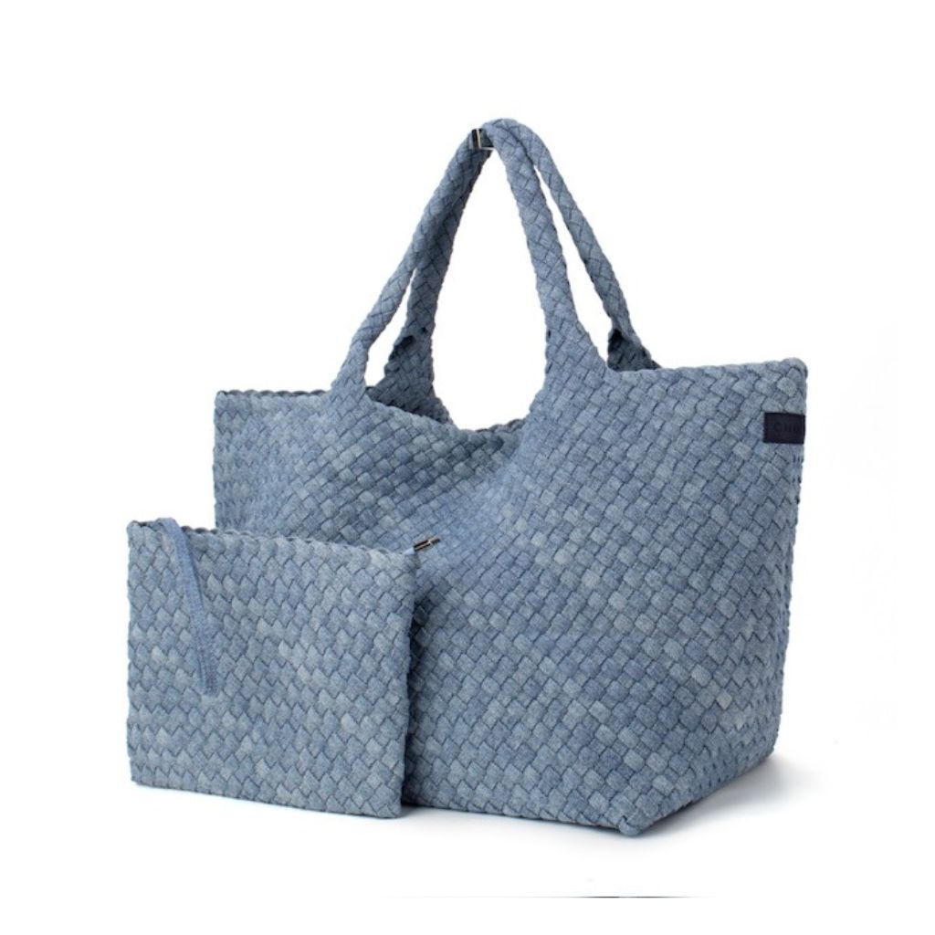 Leigh Woven Neoprene X-Large Tote - Light Denim