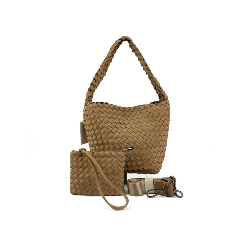 Woven Neoprene Poppy Tote Nude