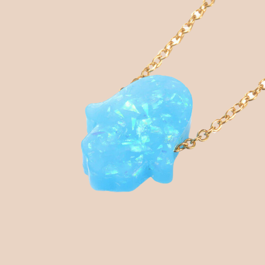 Light blue hot sale necklace