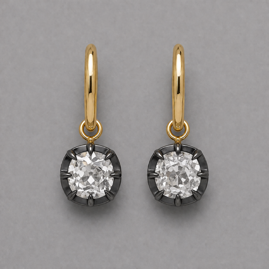 Cushion Cut Drop Earrings