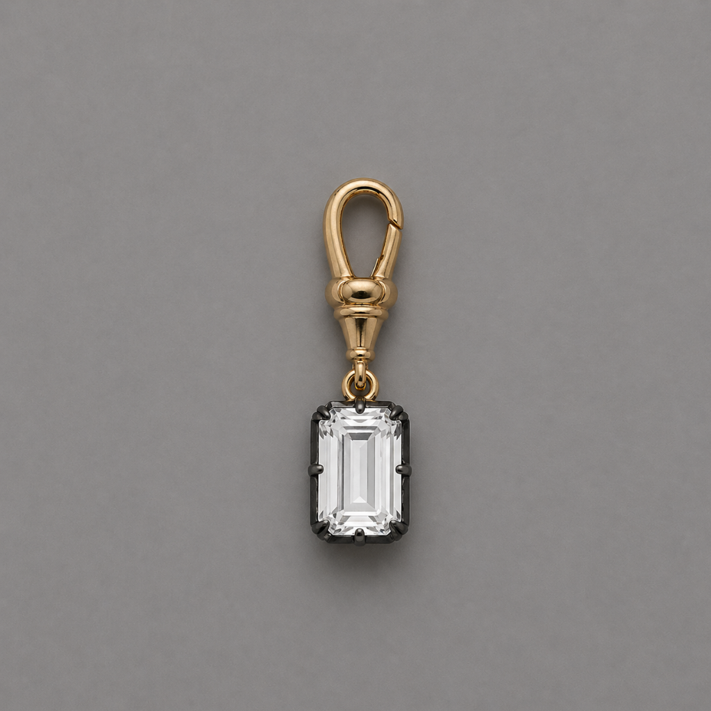 Emerald Charm and Swivel Clasp