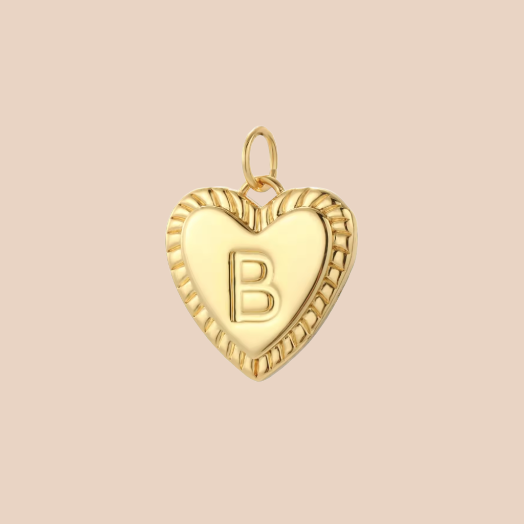 Custom Heart Initial Pendant Necklace