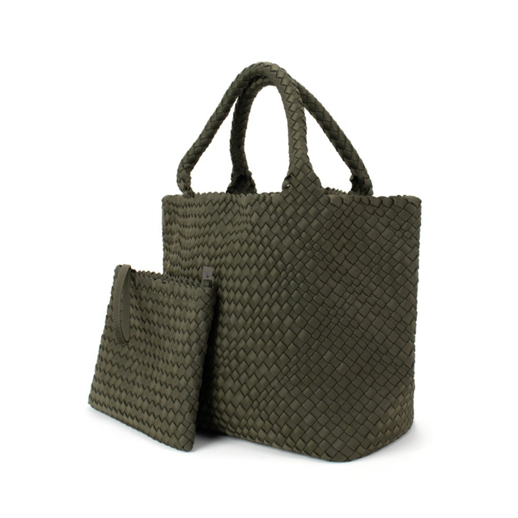 Woven Neoprene Large Tote Khaki Chuchka