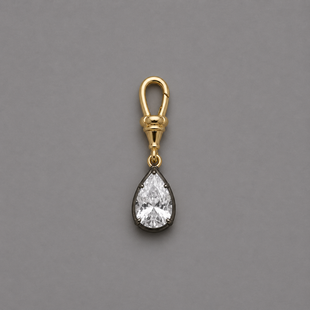 Pear Charm and Swivel Clasp