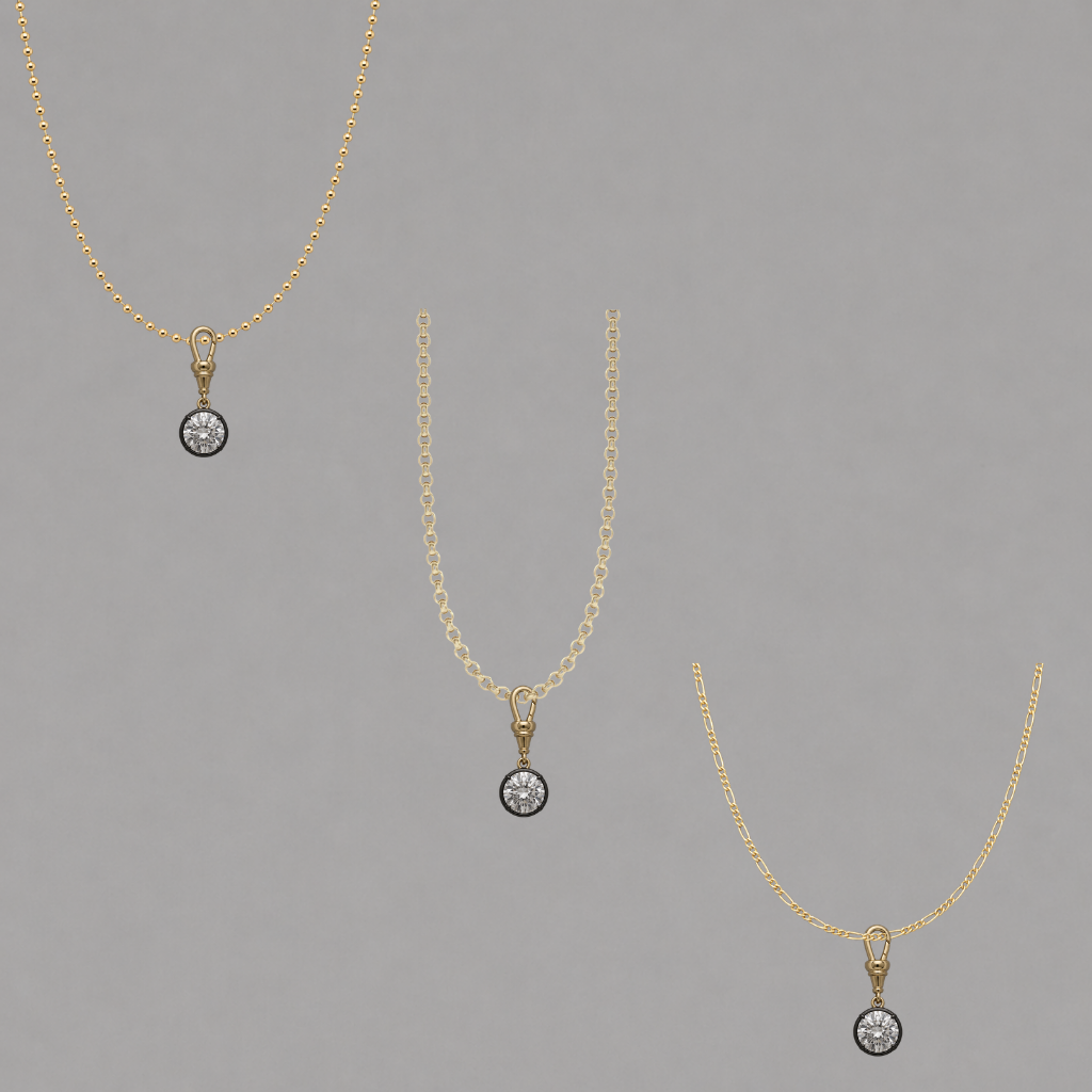Round Charm and Swivel Clasp