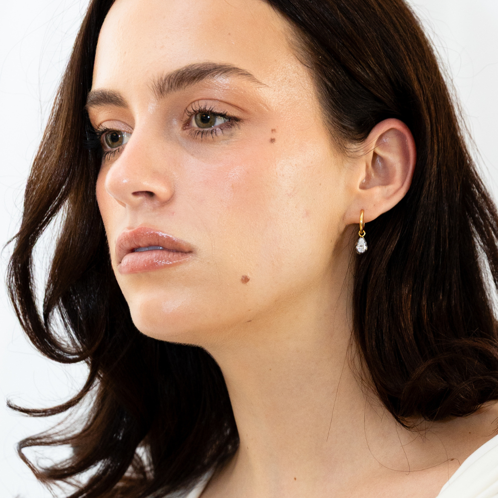 Pear Cut Drop Earrings