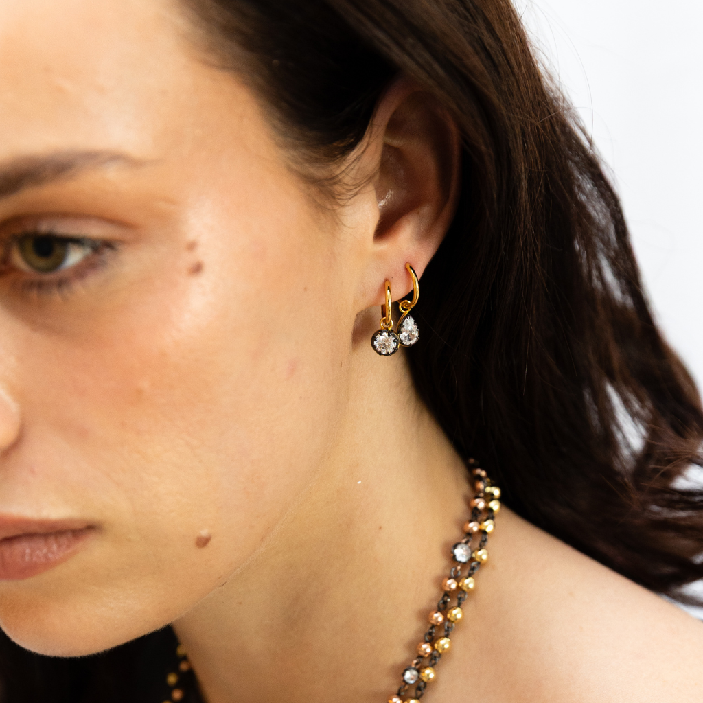 Pear Cut Drop Earrings