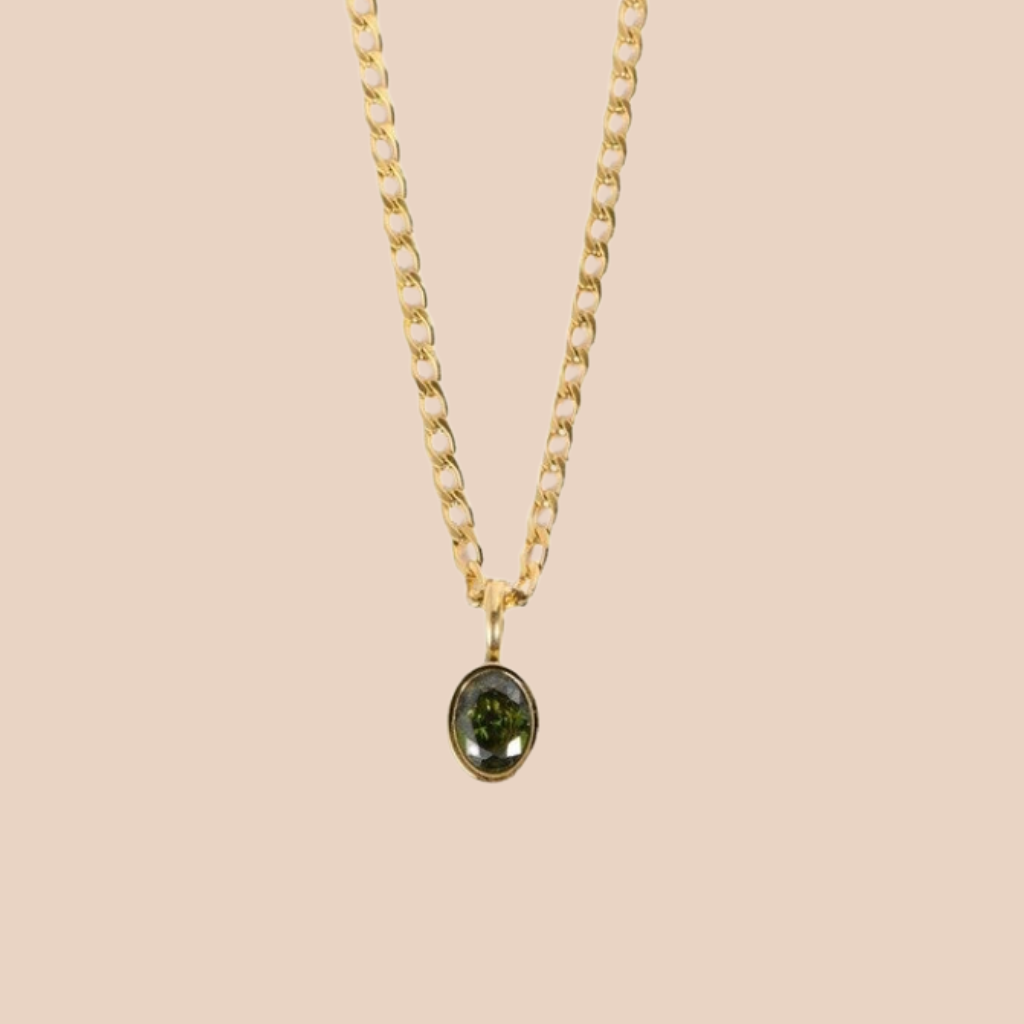 Green 2025 pendant necklace