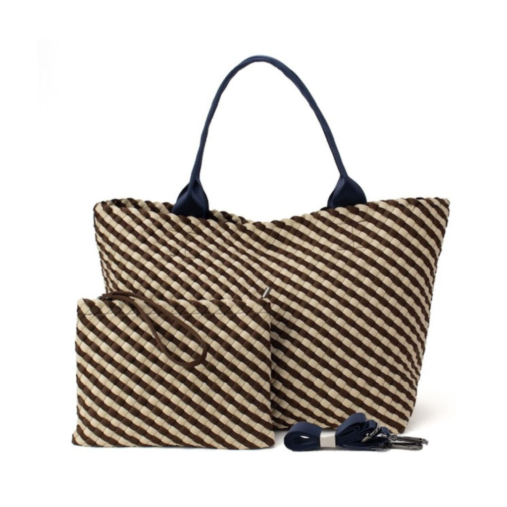 Woven Neoprene XLarge Tote Beige/Brown Chuchka