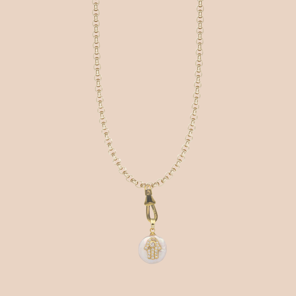 Custom Hamsa Charm Necklace