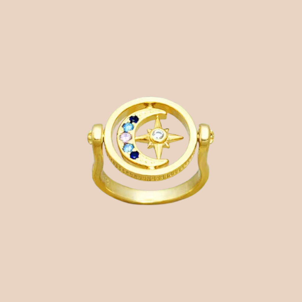 Reversible Lunar Ring Gold
