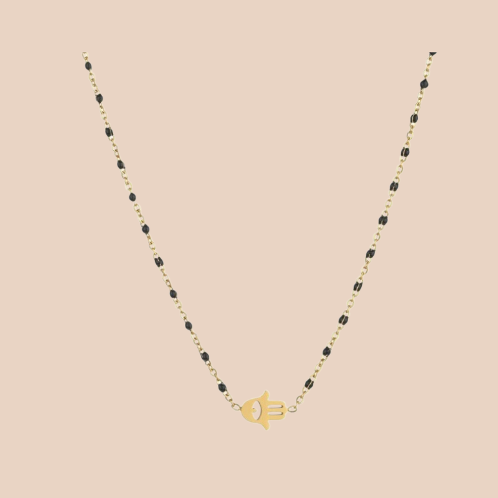 Mini Hamsa Bead Necklace