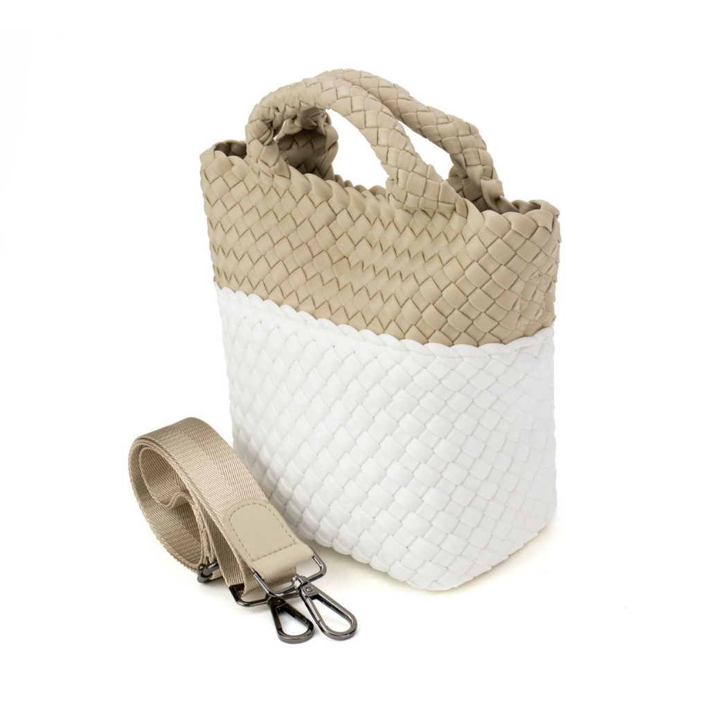 Woven Neoprene Mini Tote Two Tone