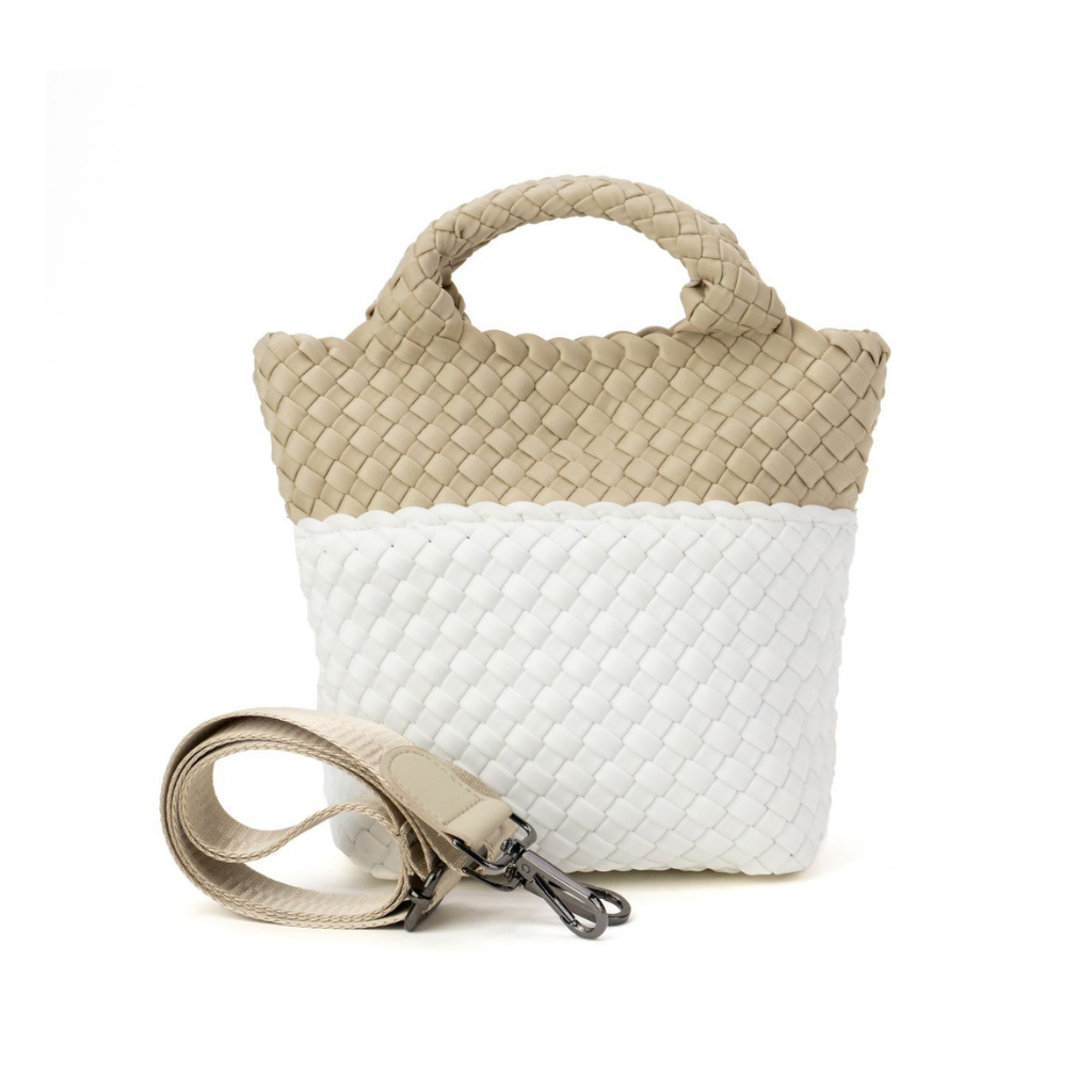 Woven Neoprene Mini Tote Two Tone