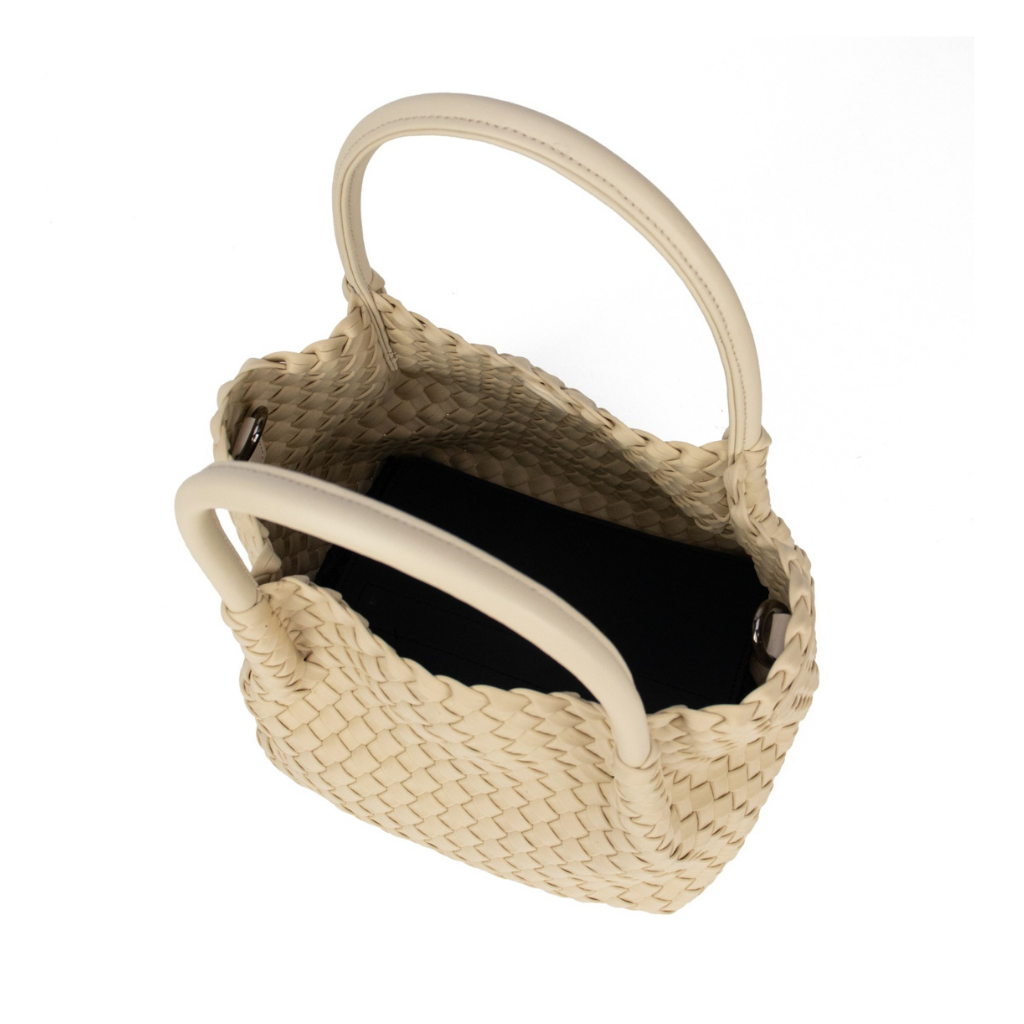 Woven Neoprene Mini Winona Tote Beige