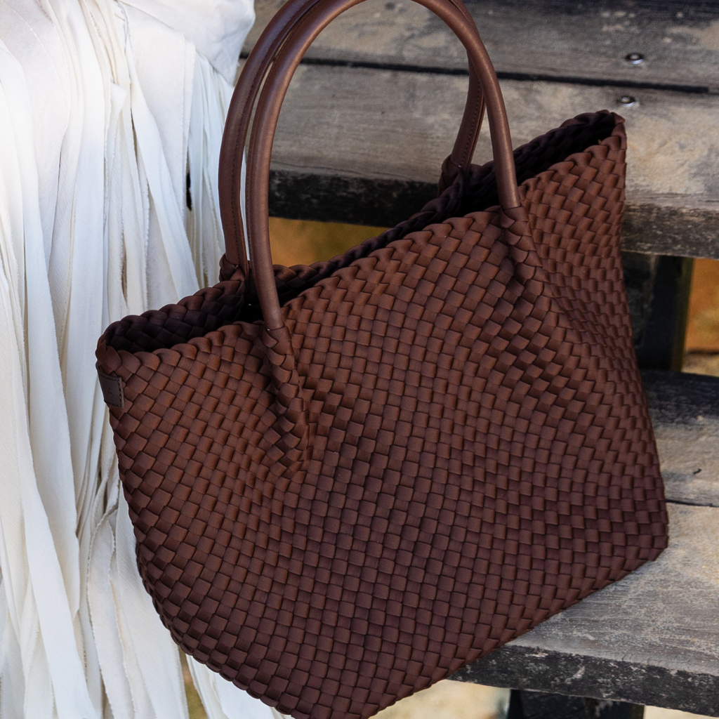 Woven Neoprene Winona Tote Choc