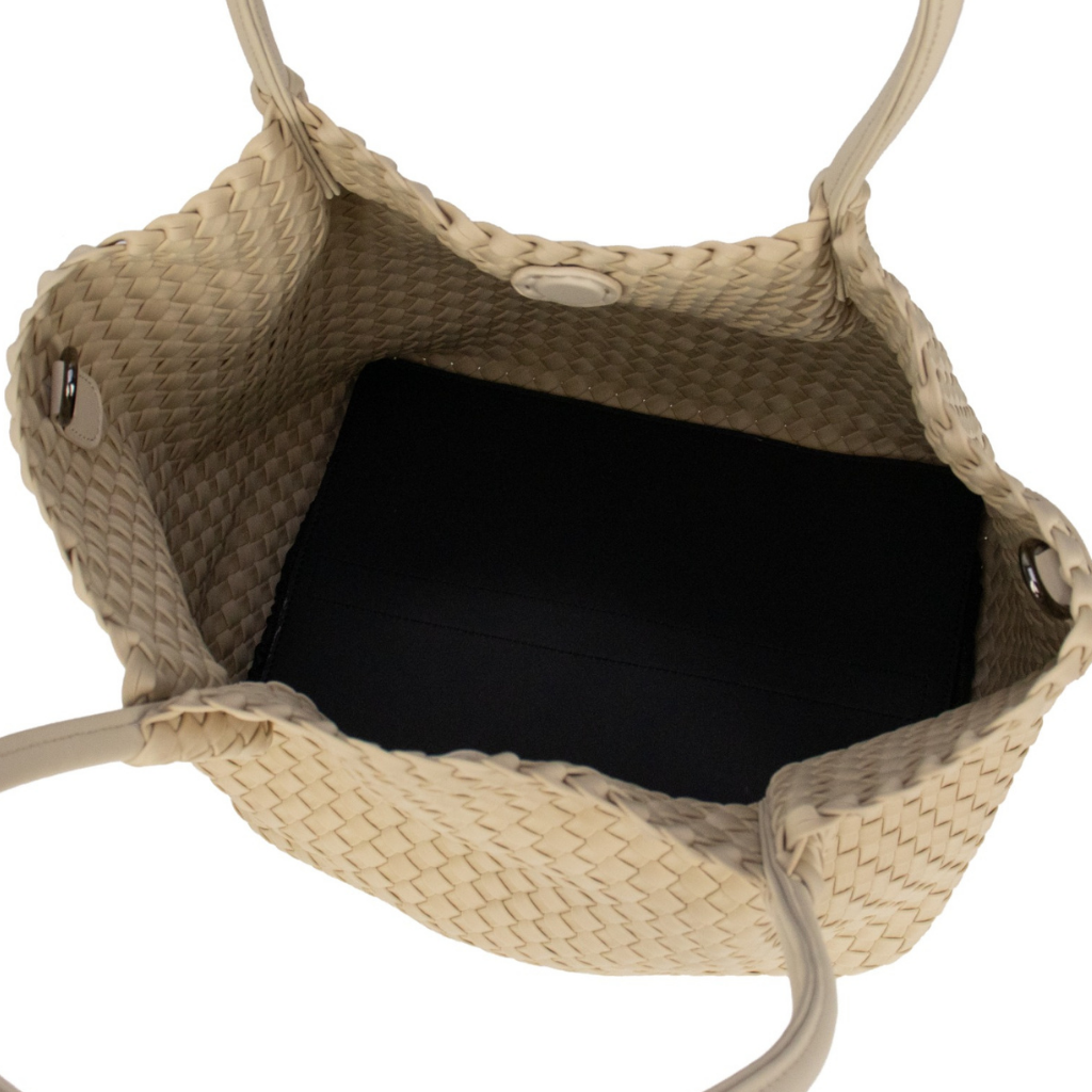 Woven Neoprene Winona Tote Beige