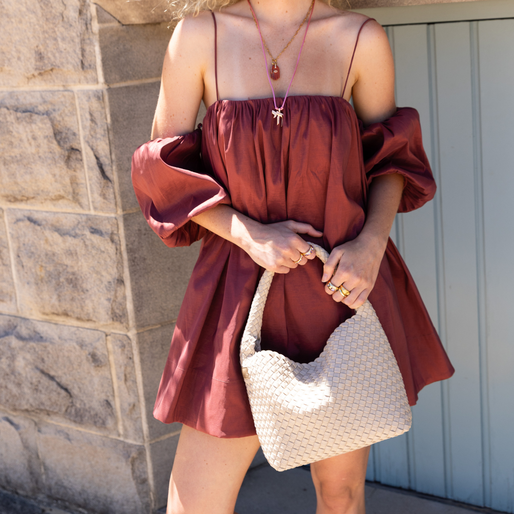 Woven Neoprene Willa Tote Beige