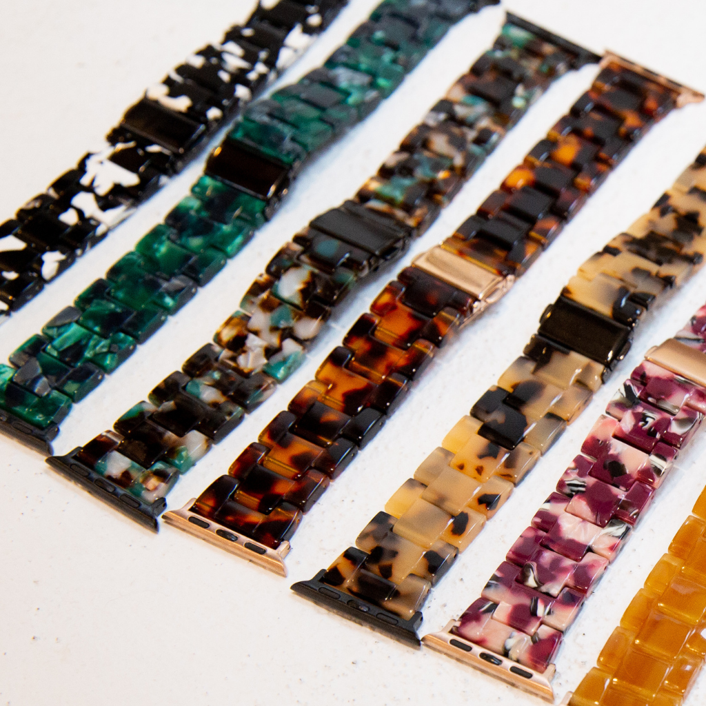 Rosetta Resin Watch Strap - Dark Green - 38/40mm