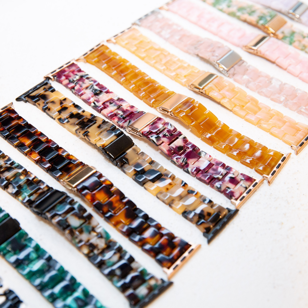 Rosetta Resin Watch Strap - Tortoise Shell - 42/44mm