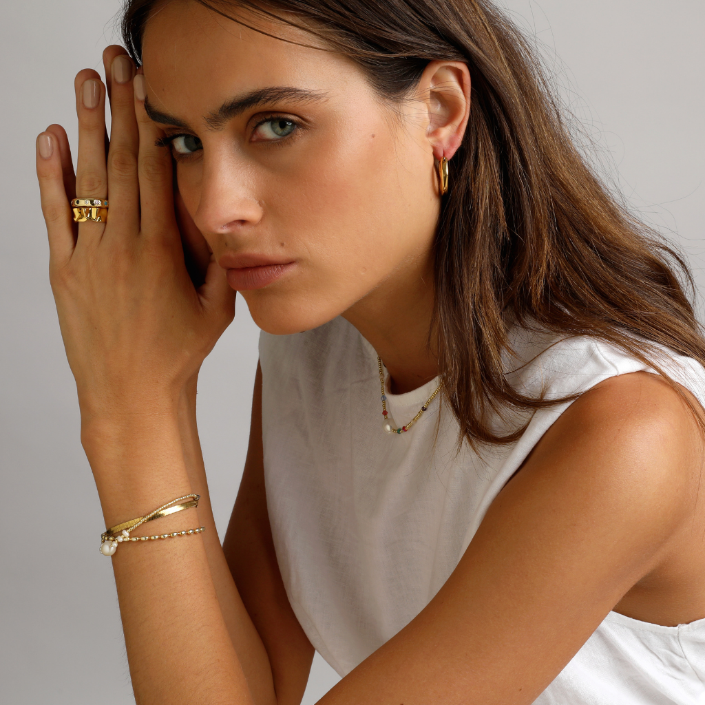 CHuchka Gold Gem RIng Thin