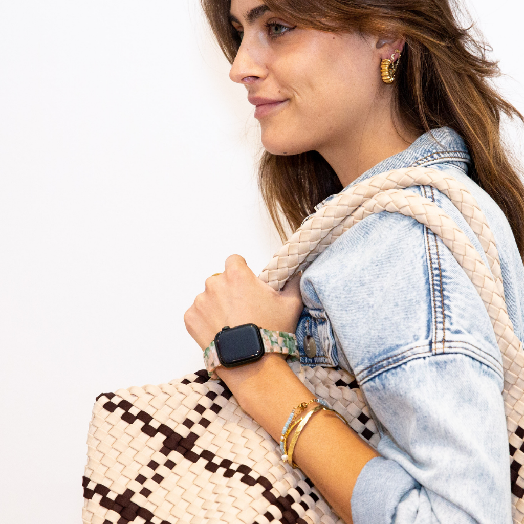 Rosetta Resin Watch Strap - Pink Green - 38/40mm