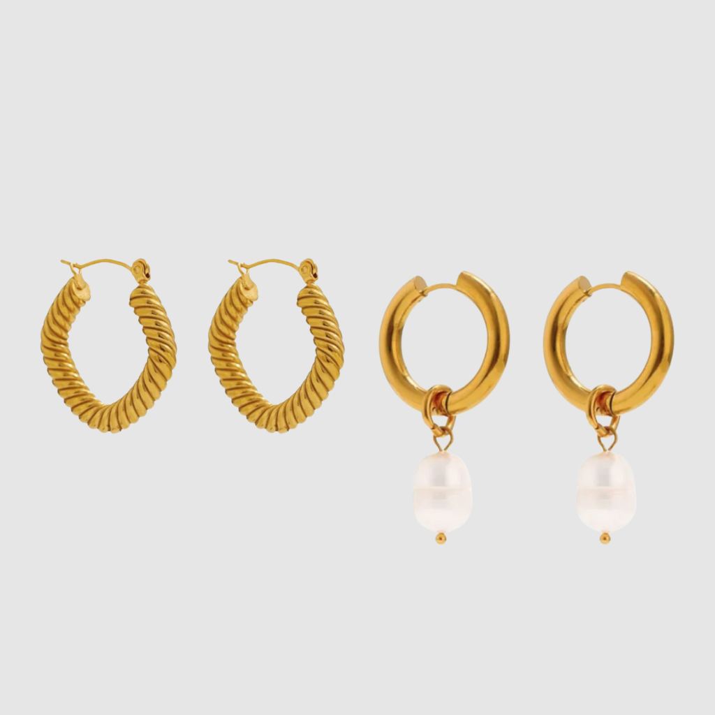 Pearl Wrap Earring Set