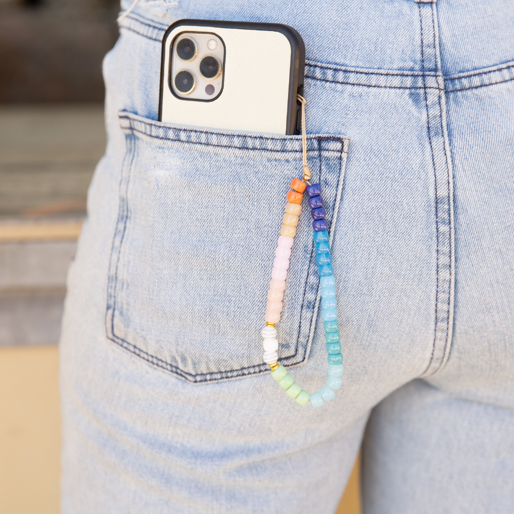 Precious Stone Phone Charm Pastel Rainbow