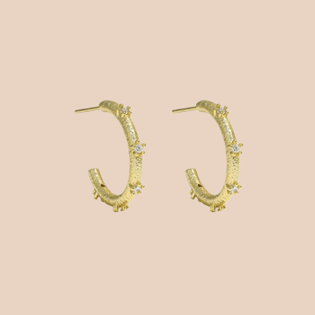Crush CZ Hoops Gold