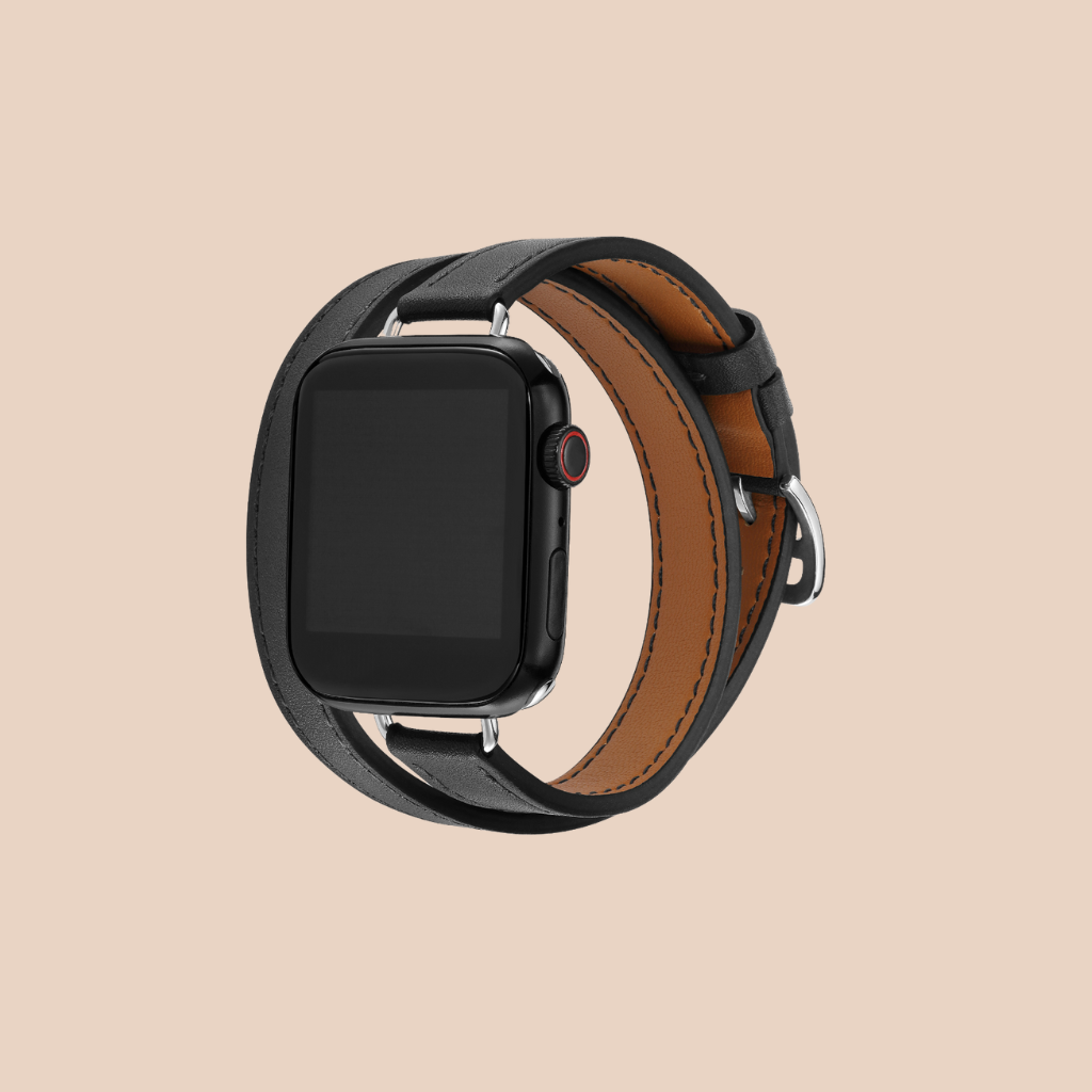 Rosetta Double Watch Strap Black - 38/40 mm