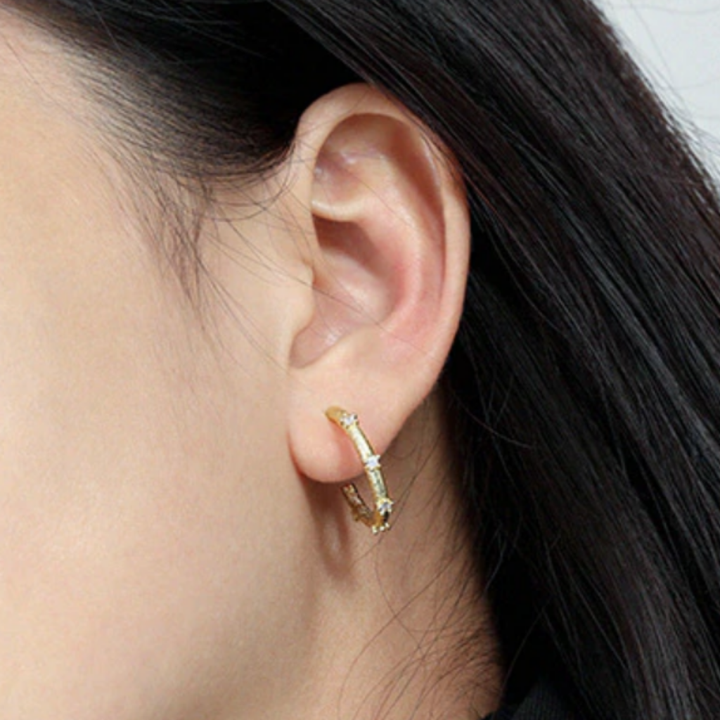 Crush CZ Hoops Gold