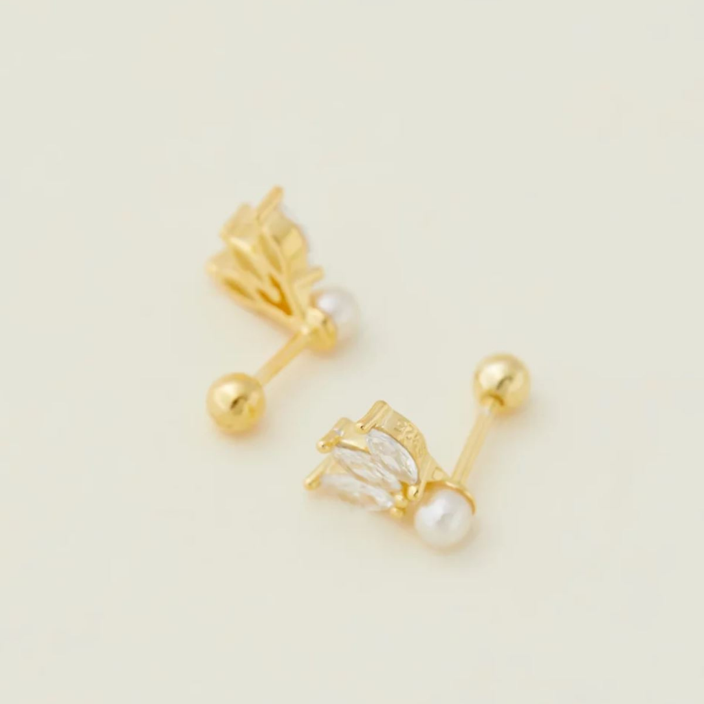 CHuchka Pearl CZ Stud