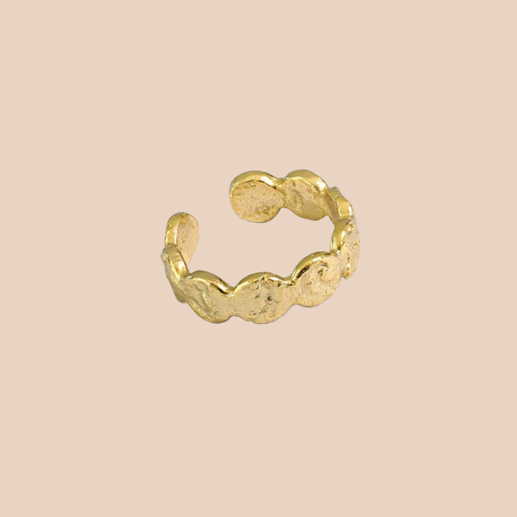 Crush O Link Ring Gold