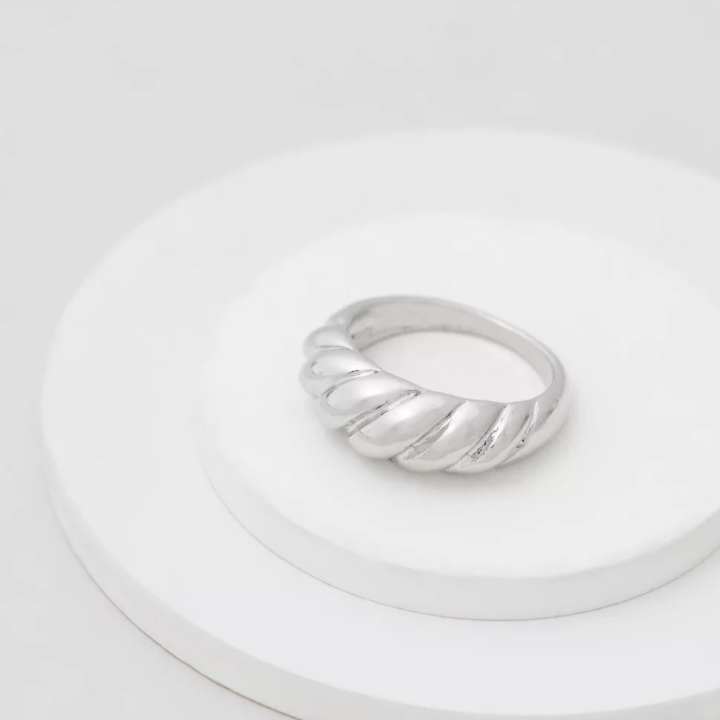 Croissant Ring Silver