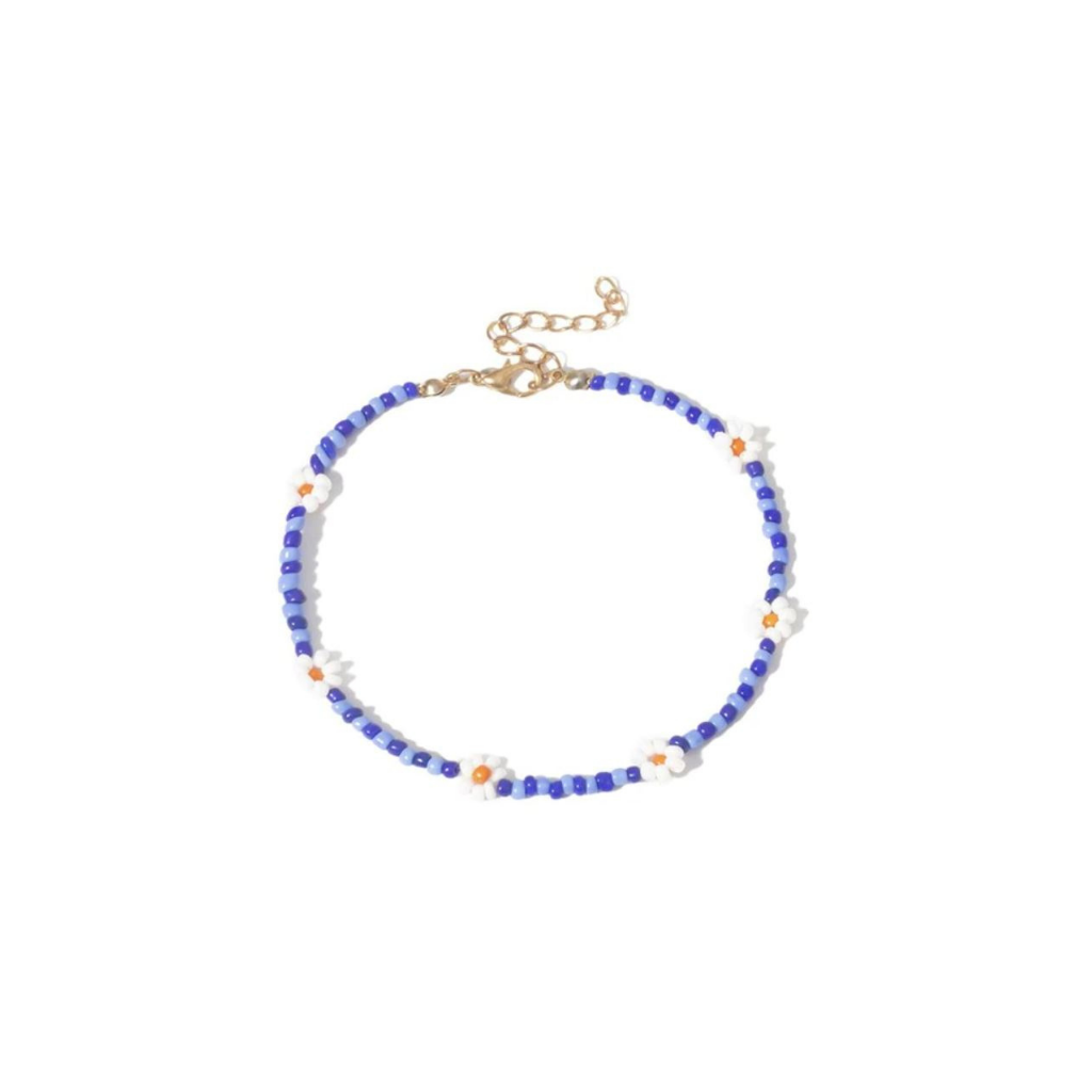 Daisy Anklet - Blue