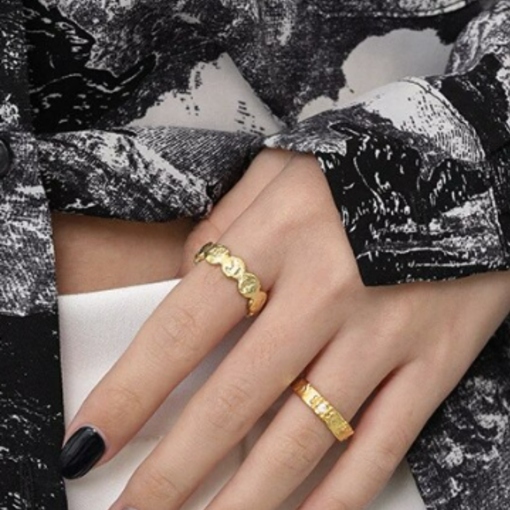 Crush O Link Ring Gold