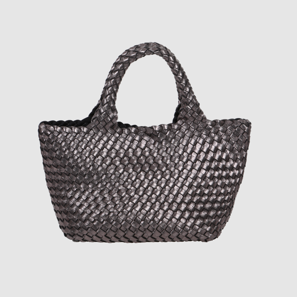 Woven Neoprene Mini Tote - Subtle Metallic
