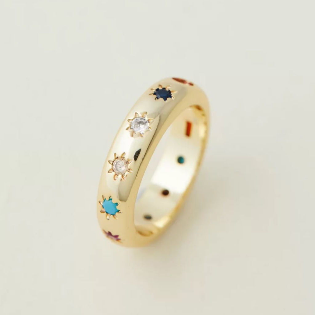 CHuchka Gold Gem RIng Thin