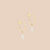 Droplet Pearl Huggie Gold