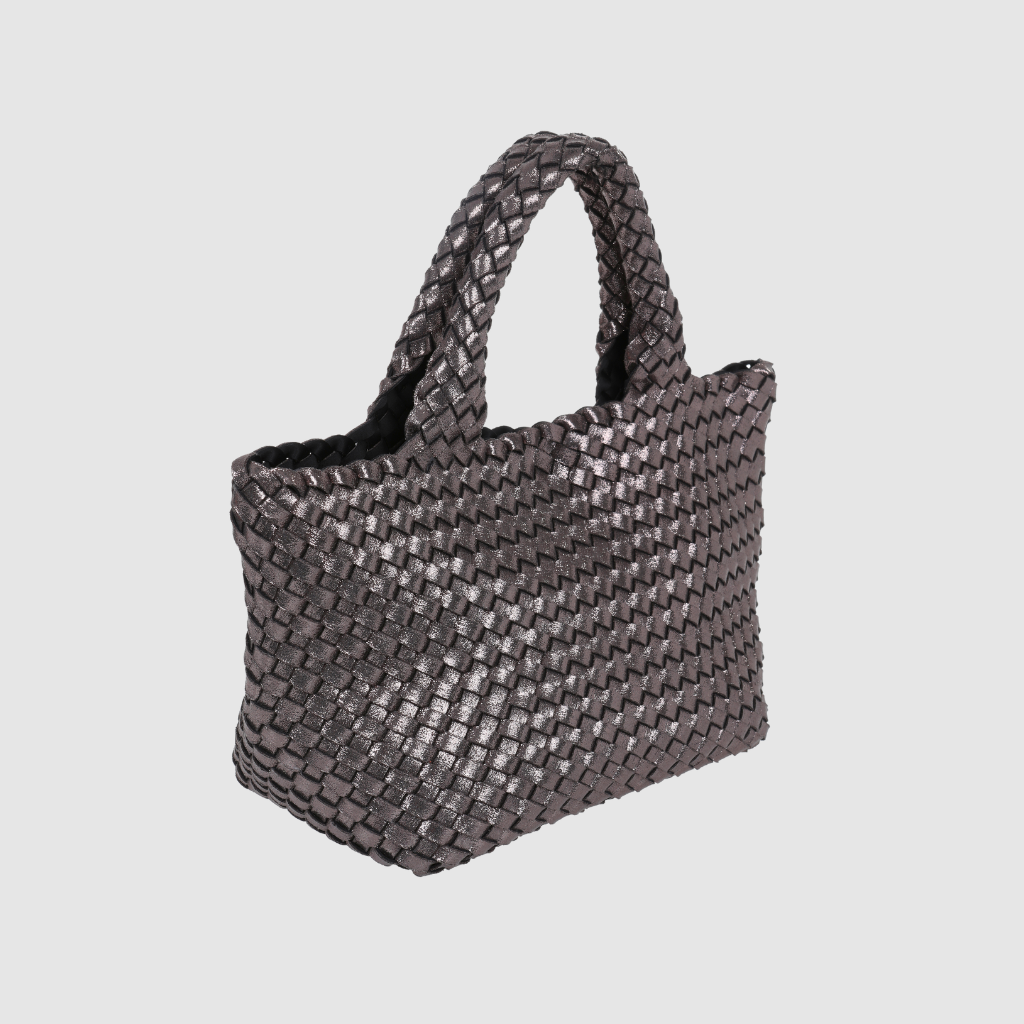 Woven Neoprene Mini Tote - Subtle Metallic