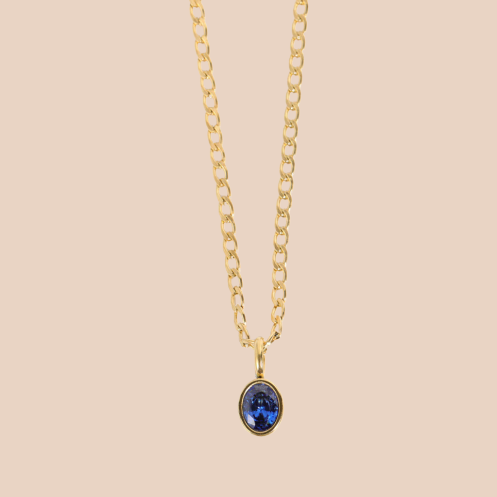 Gemma Necklace Sapphire