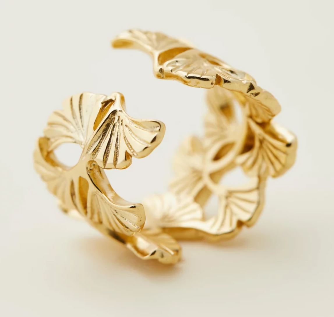 Crush Floral Ring Gold