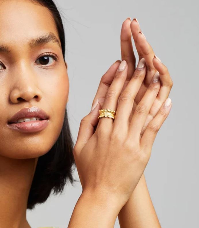 Crush Speckle Ring - Gold