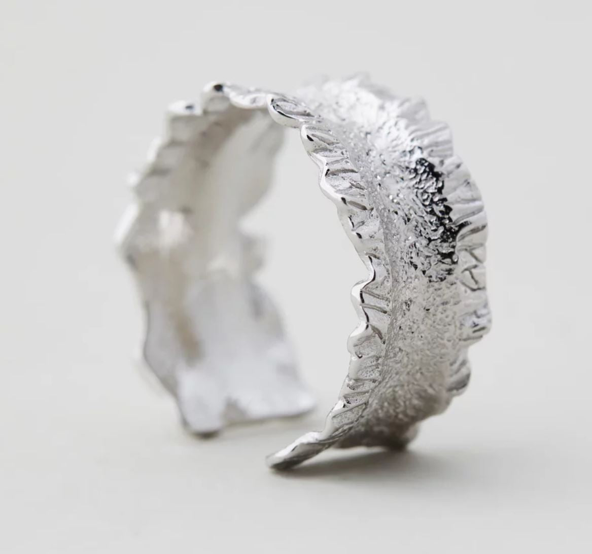 Crush Speckle Ring - SIlver