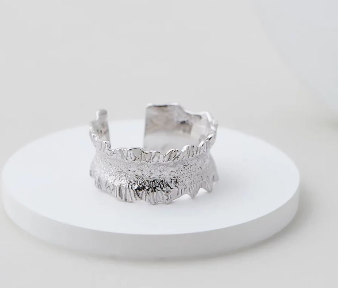 Crush Speckle Ring - SIlver